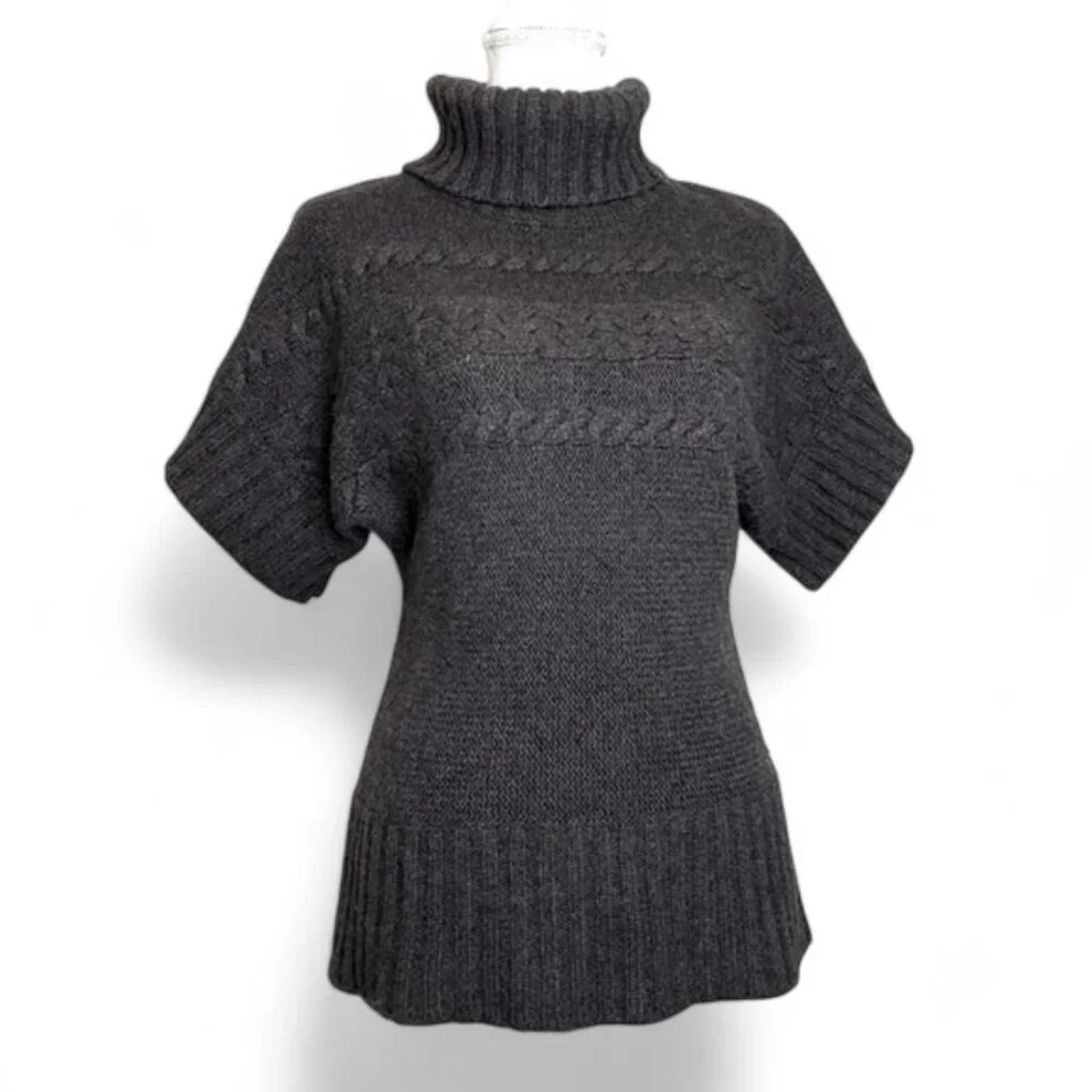 FWM Fenn Wright Manson Chunky Cable Knit Turtleneck Sweater Women's Autumn S